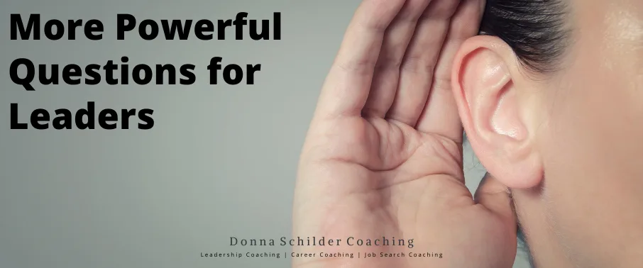 More Powerful Questions for Leaders More Powerful Questions for Leaders