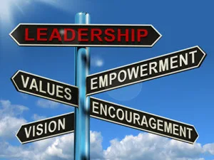 leadership-signpost-showing-vision-values-empowerment-and-encouragement3