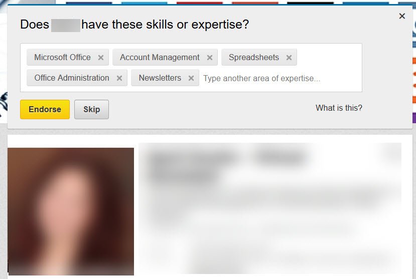 LinkedIn Endorsement