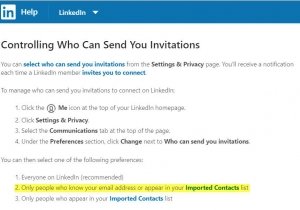 Controlling who can send you invitations