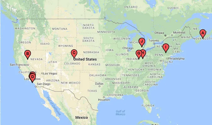 Map of Remote Workers Map of Remote Workers